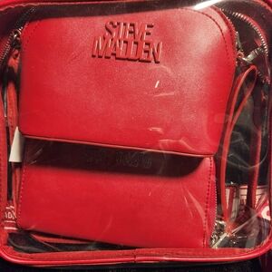 Steve Madden Clear and Red Shoulder Bag